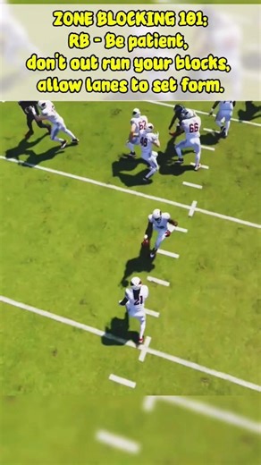 ZONE BLOCKING 101: #madden #gaming #shorts #maddenrebuild #arizonacardinals