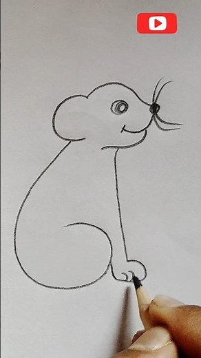 How To Draw beautiful Mouse #art #drawing #shorts