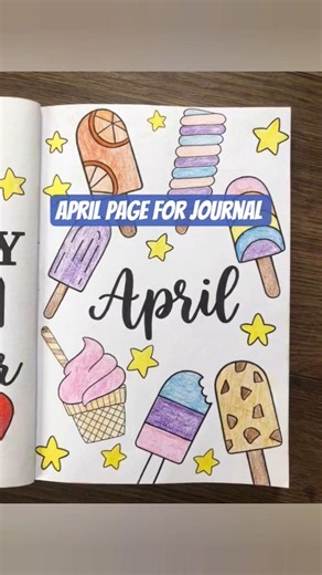 April bullet journal | scrap book ideas| #bulletin #bulletjournal #journal #frontpagedesign #shorts
