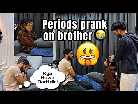 Periods prank on brother😭| he got emotional | bahot pain hora hai bilal bhai😰 | Aarti vlogs |