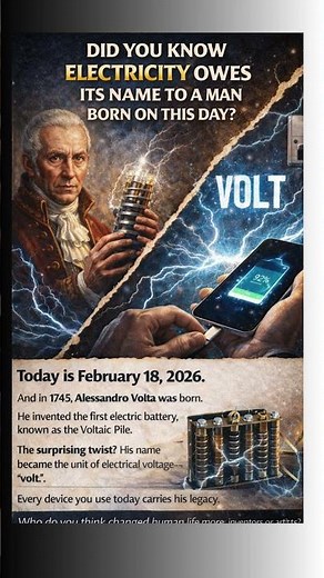 Born TODAY: He Gave the World the VOLT! ⚡ Alessandro Volta & the First Battery
