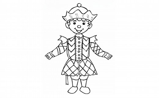 Coloriage à imprimer : l’arlequin