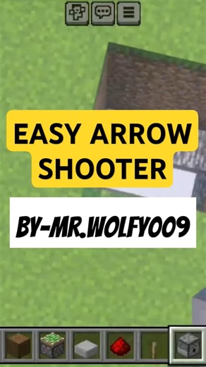 EASY ARROW SHOOTER in Minecraft bedrock edition using dispenser #minecraft #mctutorial