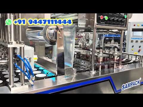 Fully Automatic Juice & Curd, Energy Drink Cup Filling and Sealing Solution | High Speed Machine