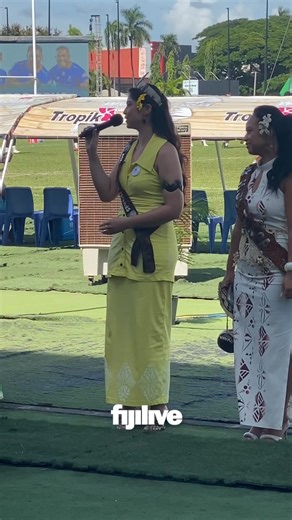 Contestants of the 2026 Miss Pacific Islands Pageant were also a surprise arrival at Churchill Park to greet the crowd ahead of today’s Super Rugby Pacific opener between the Swire Shipping Fijian Drua and Moana Pasifika. #MissPacific #FijianDrua #MoanaPasifika #SuperRugbyPacific #FijiLive | FijiLive