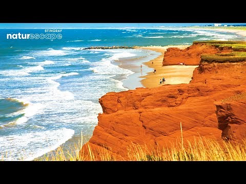 Canada 4K Relaxation Nature Video | Canadian East Coast Magdalen Islands in Quebec | Ambient Music