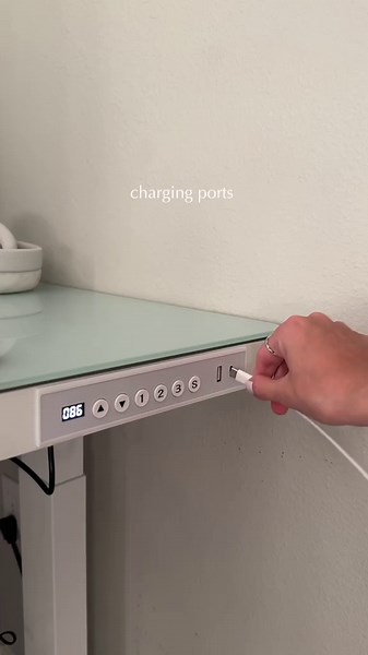 Adjustable Modern Glass Office Desk for Home Work