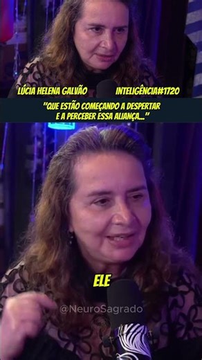 "It's much better than giving up material things..." - Lúcia Helena Galvão