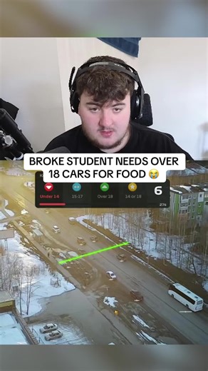 Broke Student Needs Over 18 Cars for Food