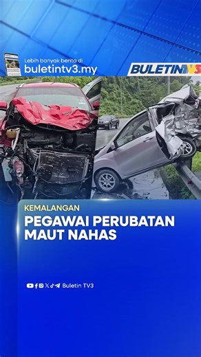 Seorang pegawai perubatan pergigian Hospital Tuanku Ampuan Najihah, Kuala Pilah maut apabila kereta dipandunya bertembung dengan kenderaan utiliti sukan (SUV) di Jalan Bukit Putus, Seremban. #BuletinTV3 #SUV #Kemalangan
