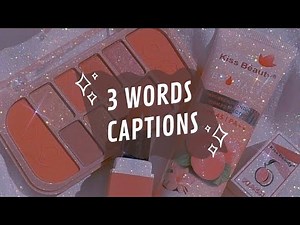3 Words Captions | 3 word captions for instagram