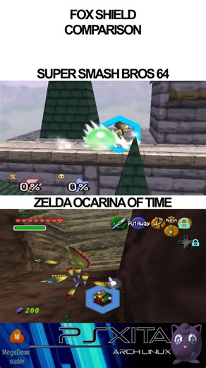 40K views · 94 reactions | smash bros 64 x zelda oot - fox shield comparison #fblifestyle #seohaine #seohainemods #romhack #romhacks | Retro Mods | Facebook