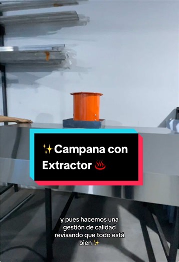 Proceso de fabricación de campana con extractor