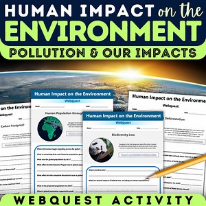 Human Impact on the Environment Webquest Activity | Earth Day Climate Change