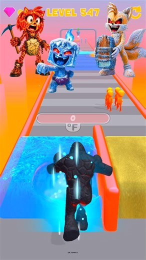 HELP! FROZEN SONIC MUTATES VS MAGMA AMY & GLACIER TAILS! 😰🧊 LAVA 3D #SonicTheHedgehog #Sonic #Shorts