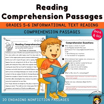 Grades 5–6 Informational Text Reading Comprehension Passages Print & Digital
