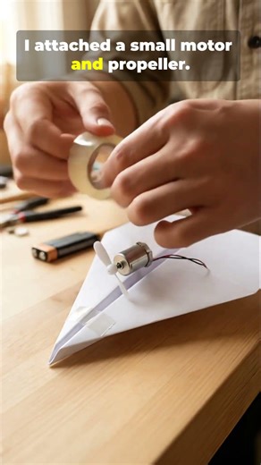 I Added a Motor to a Paper Airplane – Easy DIY Experiment