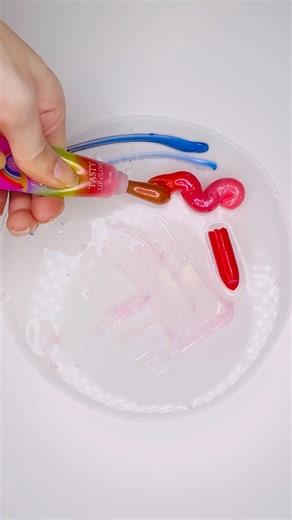 14K views · 275 reactions | Coloring Slime with Cute Rainbow  Makeup! Part1 #asmr #satisfying #makeupslime #oddlysatisfying #lipstick #lipstickslime #makeup #glitter #eyeshadow #lipgloss #lipbalm #cute #asmrsounds #glitterslime #rainbow | Elena.slimee | Facebook