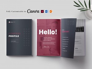 Company Profile Template: Corporate Profile, Business Brochure Design (indesign, Canva, Word, PPT) - Etsy