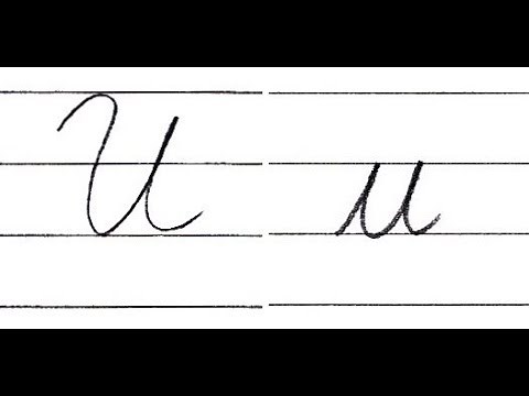 【筆記体レッスン】アルファベット U u　Cursive alphabet