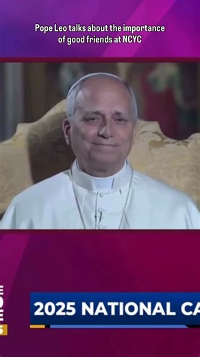 Newman Connection on Instagram: "Hearing Pope Leo talk at @ncycofficial about the power of good friends who help us grow closer to God was truly inspiring! It’s a beautiful reminder that the people we surround ourselves with can guide us in our faith journey. That’s exactly what Newman Connection is here for—helping young adults connect to a Catholic community where faith and friendships flourish. Connect today: link in bio"