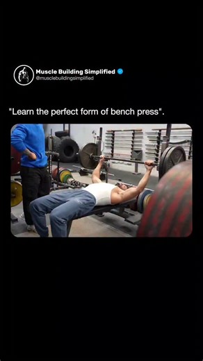 Muscle Building Simplified on Instagram: "Read captions 👇 “Most people bench wrong — here’s how to fix it 👇” ✅ 1. Feet Placement Keep your feet flat on the ground and push through them. It gives you stability and generates power. No dancing feet or tiptoes. ✅ 2. Back Arch A slight arch in the lower back is normal. Keep your glutes on the bench, but your chest up and shoulders retracted. Think: "Push chest up, pull shoulders down." ✅ 3. Grip Width Grip the bar just outside shoulder width. Too w