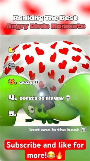 Ranking the Best Angry Birds Movie Moments 🐦🔥 | Top Funniest & Epic Scenes 😂 #shorts