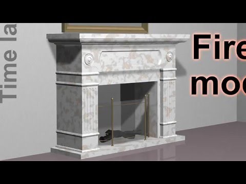 Blender 3D Fireplace Modeling