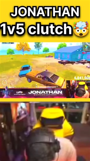 🔥 JONATHAN’s INSANE 1v5 CLUTCH 😱 | GOD LEVEL Gameplay! #shorts #bgmi