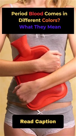 Period Blood Comes in Different Colors — Here’s What They Mean 🌸🩸 ✨ Why period blood color changes The color depends on how long the blood stays in your uterus and vagina. The longer it stays, the darker it becomes due to oxidation (exposure to oxygen). 🔍 Common period blood colors explained: 💗 Pink Usually seen at the start of your period or during very light flow. It’s fresh blood mixed with vaginal discharge. ❤️ Bright Red Common in the early days. This is fresh, healthy blood that leaves