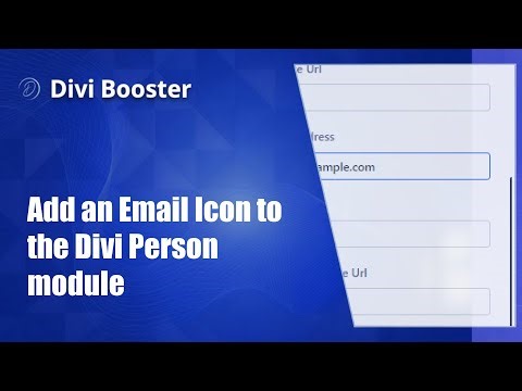 Add an Email Icon to the Divi Person module