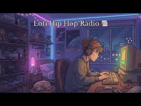 Lofi Coding Beats ❄️ — Chill Anime Boy Typing in a Snowy Night