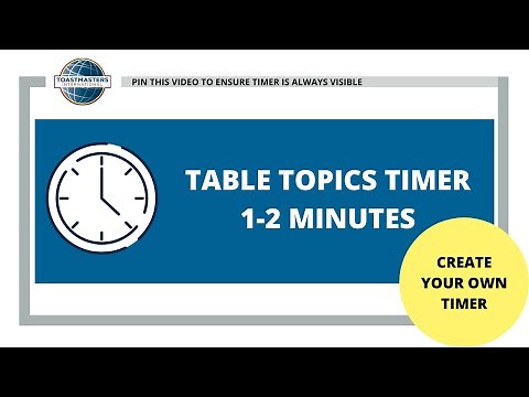 Create your own ZOOM 'Virtual Background' Video for Timing Speeches (using CANVA).