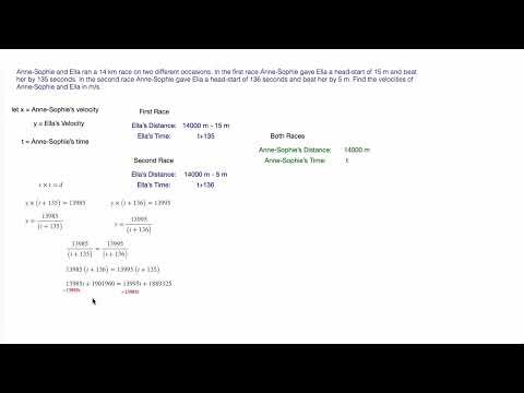 Level 15: Racing Questions Using Systems of Equations From The Word Problems Math Program