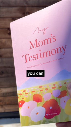 🥺 If your Christian mom is still alive today, don’t pass up this opportunity to write down her testimony in My Mom’s Testimony: A Guided Journal for Sharing Her Beautiful Story | Alabaster Co