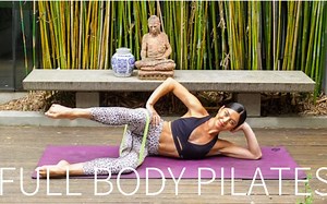 【Move With Nicole】30分钟全身普拉提塑形 - 需弹力带（2020.12.4）机翻字幕