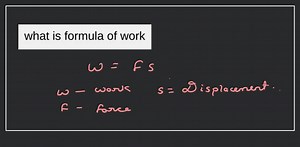 what is formula of work... | Filo