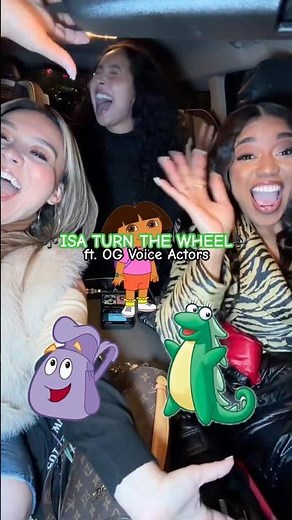 Still trying to get Isa to turn the wheel!! 🤣 #dora #nostalgia #voiceactor ‪@sashamarietoro9683‬