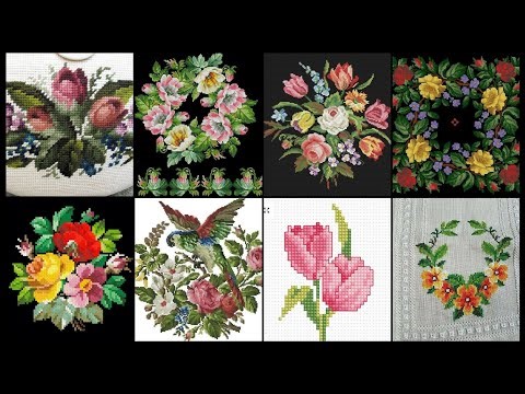 Top 100+ Amazing and Elegant Floral Cross stitch patterns || Charsuti Kerhai Ideas For Everything||