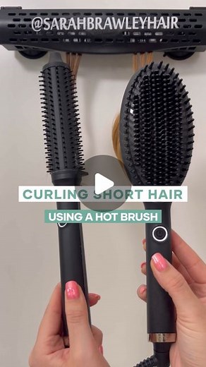 PRO HAIR HACKS, TIPS & TUTORIALS | curling SHORT hair using a hot brush? Trying the ghd rise vs the ghd glide on short hair! I love both but which one is your favourite?... | Instagram
