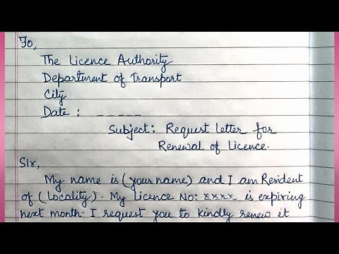 Request Letter for Renewal of License || How to write letter for license renewal