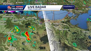 The first storms are developing on WDSU First Warning Radar, as heavy rains are possible again today. For the full forecast, please join us on WDSU News at Noon. | WDSU News