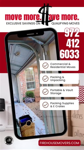 Move more and save more with Firehouse Movers. We’re offering special savings on qualifying moves over a set amount, making it easier to get professional, full-service moving while keeping more money in your pocket. From residential and commercial moves to packing, storage, and supplies, our team is here to make your move smooth, efficient, and stress-free across DFW and beyond. Reach out today to see if your move qualifies. #FirehouseMovers #DFWMovers #MoveMoreSaveMore #ProfessionalMovers #Movi