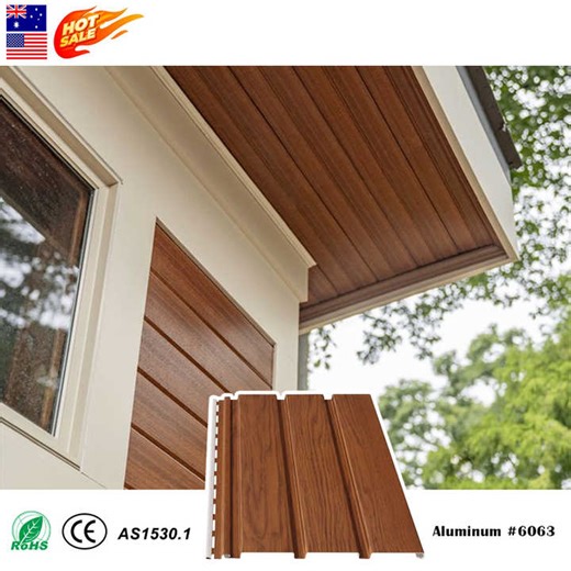 5mm 6mm Metal Wall Cladding Panels Wood  Timber Aluminum Exterior Cladding Siding for Outdoor