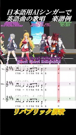 The Battle Hymn of the Republic（リパブリック讃歌）Aiみんな合唱 #synthesizerv #neutrino