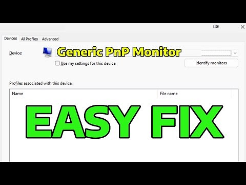 How To Fix Generic PnP Monitor Driver Error in Windows