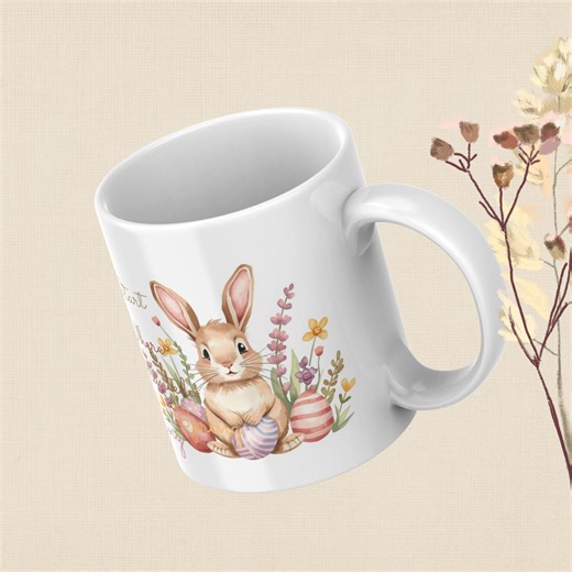 Easter Bunny Mug -in Full Bloom Gift — Cottagecore Mug — Fresh Start Mug — Spring Awakening — Cute Rabbit Mug — Easter Gift for Her 11oz - Etsy