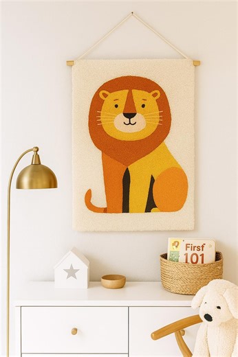 Lion Punch Needle Printable Pattern for Beginners / Instant Download / Embroidery PDF Design / Template for Handmade Art - Etsy