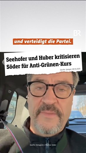 quer | Liegt das jetzt daran, dass Horst Seehofer die Grünen für sich entdeckt hat, oder dass er Markus Söder so wenig mag? Oder denkt er... | Instagram