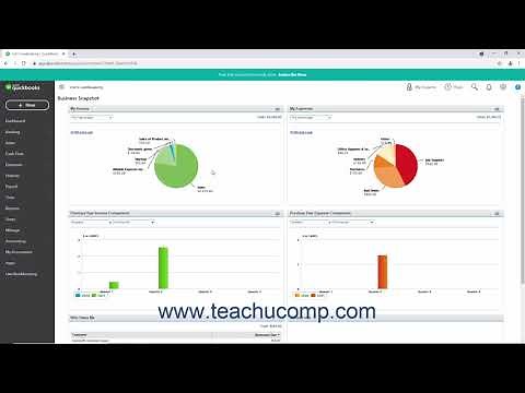 QuickBooks Online Tutorial Business Snapshot Intuit Training
